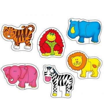 Puzzle cu Animale din Jungla Baby Puzzle Jungle Galt