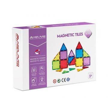 Set de constructie magnetic 3D, 20 piese