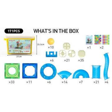 Set de constructie magnetic - Marble Run (171 piese)