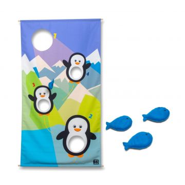 Hraneste pinguinii, joc de aruncare la tinta, BS Toys