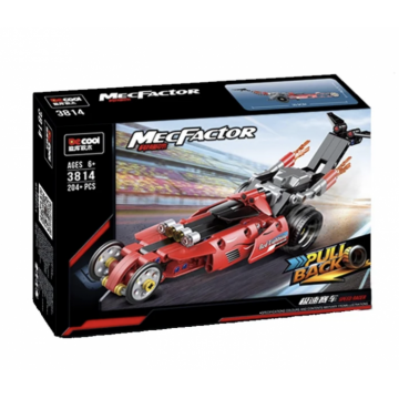 Joc de constructie Masina de curse cu sistem mecanic, Speed Racer 3814, 204 piese