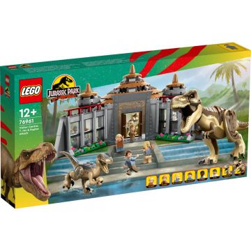 LEGO® Jurassic Park - Centru pentru turisti trex si raptor la atac (76961)