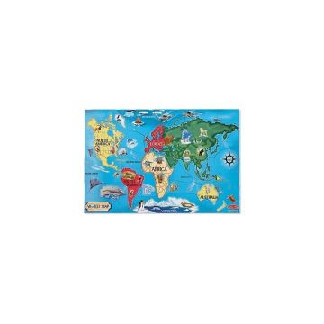 Melissa & Doug - Puzzle De Podea Harta Lumii Worldap