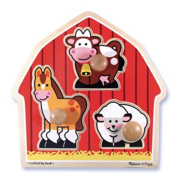 Melissa & Doug - Puzzle lemn jumbo Ferma Melissa and Doug