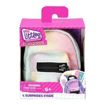 Mini ghiozdanel cu 4 surprize, Real Littles, S6, Curcubeu