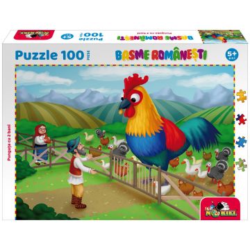 Puzzle 100 piese, Noriel Basme Romanesti, Punguta cu doi bani