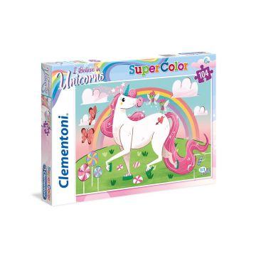 Puzzle 104 piese Clementoni I Belive In Unicorns