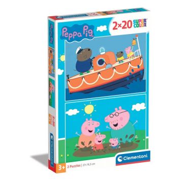 Puzzle 2 x 20 piese Clementoni Peppa Pig 24797