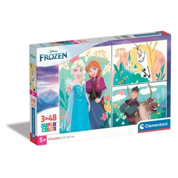 Puzzle 3 x 48 piese Clementoni Frozen 25284