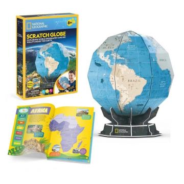 Puzzle 3D Cubic Fun National Geographic Globul Pamantesc razuibil 32 piese