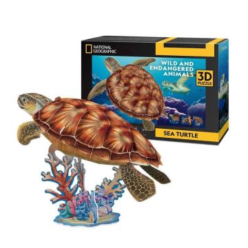 Puzzle 3D Cubic Fun National Geographic Testoasa de Mare 31 piese