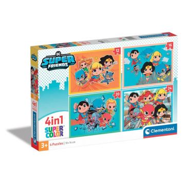 Puzzle 4 in 1 Clementoni Supercolor DC Super Friends 21520