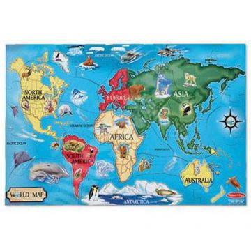 Puzzle de Podea Melissa & Doug Harta Lumii