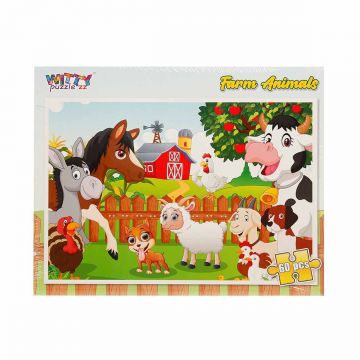 Puzzle Witty Puzzlezz, Animale de la ferma, 60 piese