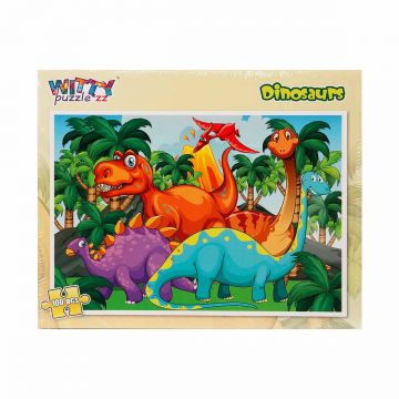 Puzzle Witty Puzzlezz, Dinozauri, 100 piese