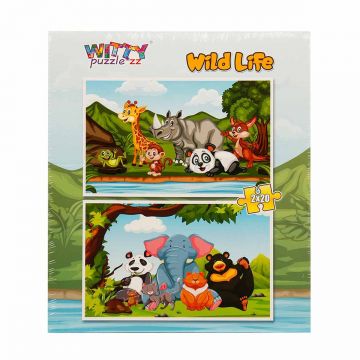 Puzzle Witty Puzzlezz, Viata in padure, 2 x 20 piese