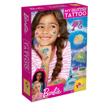 Set de tatuaje cu sclipici Lisciani, Barbie