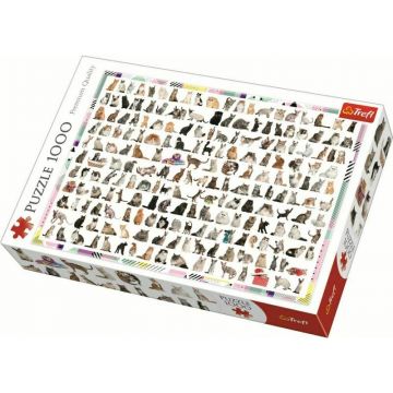 Trefl - Puzzle animale Pisici 208 la numar , Puzzle Copii, piese 1000