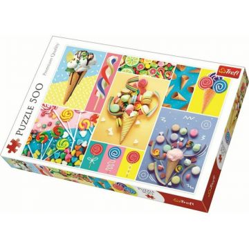 Trefl - Puzzle gastronomie Dulciuri delicioase , Puzzle Copii, piese 500