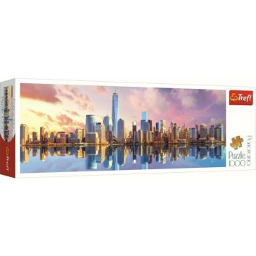 Trefl - Puzzle peisaje Panorama Manhattan , Puzzle Adulti, piese 1000, Multicolor