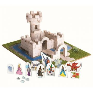 Trefl - Set de constructie Castel Castelul , Brick trick , Din caramidute ceramice, Multicolor