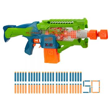 Blaster Nerf cu 2 lansatoare cu 50 sageti din spuma, Elite 2.0