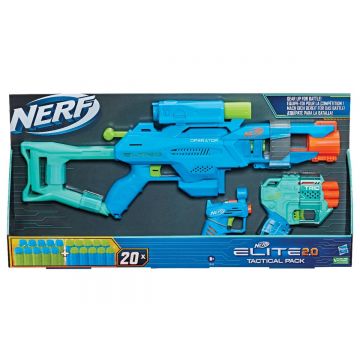 Blaster Nerf cu 20 sageti din spuma, Elite 2.0 Tactical Pack