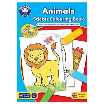 Carte de colorat cu activitati in limba engleza si abtibilduri Animals