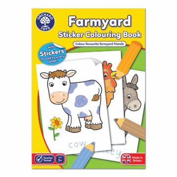 Carte de colorat cu activitati in limba engleza si abtibilduri Farmyard