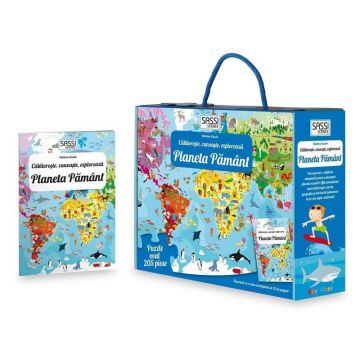 Cunoaste si exploreaza - Puzzle Planeta Pamant in limba Romana (205 piese)