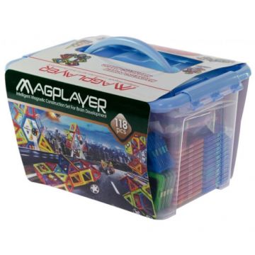Joc de Constructie Magnetic MagPlayer - 118 piese