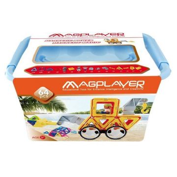 MAGPLAYER Joc de constructie magnetic - 64 piese