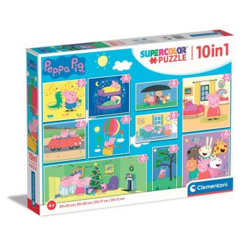 Puzzle 10 in 1 Clementoni Peppa Pig