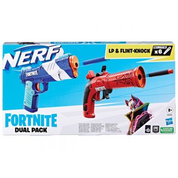 Set 2 blastere Nerf cu 6 sageti din spuma, Fortnite