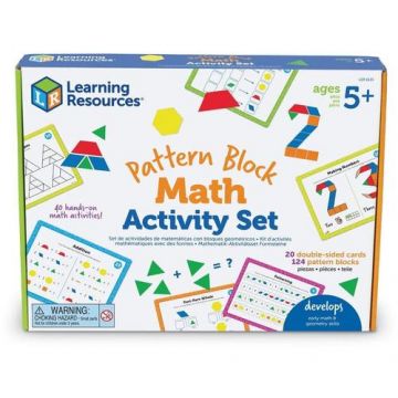 Set activitati educative cu 124 piese colorate Mozaic matematic Learning Resources
