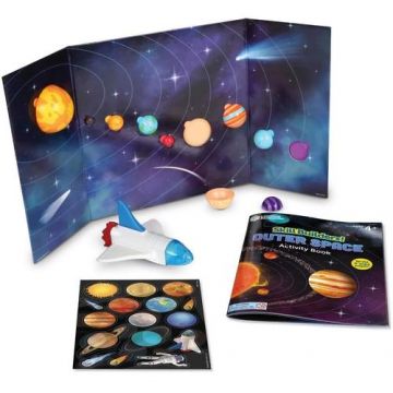 Set activitati educative Misiune in spatiu 9 piese puzzle si o racheta Learning Resources