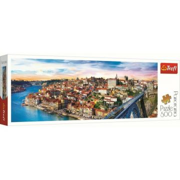 Trefl - Puzzle peisaje Porto Panorama Portugalia , Puzzle Copii, piese 500, Multicolor
