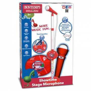 Bontempi micrfon cu stativ rosu
