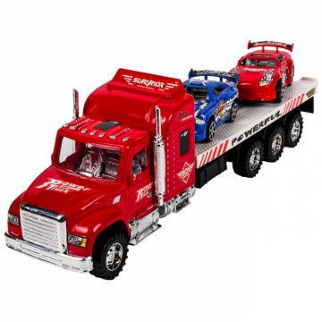 Camion cu 2 masini de curse