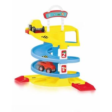 Circuit cu 3 piste si 2 masinute, Plastic,Multicolor, Fisher Price