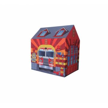 Cort tip casuta Statia de pompieri pentru baieti, 95x72x102 cm
