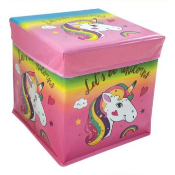 Cutie depozitare cu capac, Design Unicorn, 30x30x30 cm