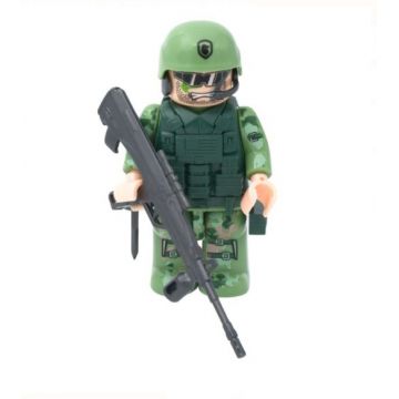 Figurina soldat cu accesorii incluse, Plastic,9 cm