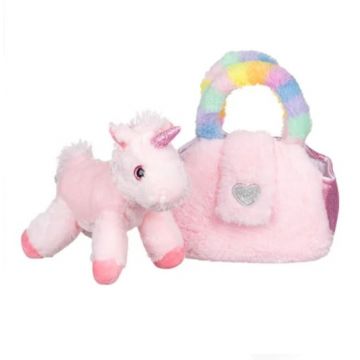 Gentuta de plus pentru fetite cu Unicorn inclus, Roz