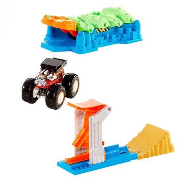 Lansator cu masinuta Monster Trucks-Hot Wheels