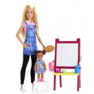 Papusa Barbie Invatatoarea de desen si eleva Evi