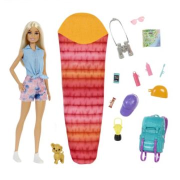 Papusa Barbie Malibu pleaca in camping