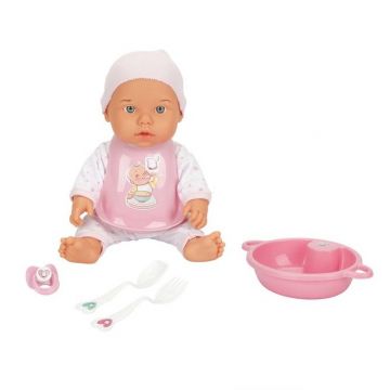 Papusa interactiva Bebelou cu set de hranire