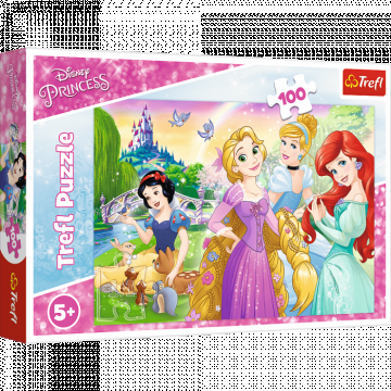 Puzzle carton 100 piese Disney Printese,+5 ani