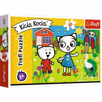 Puzzle carton Kitty cu prietenii,30 piese,+3 ani